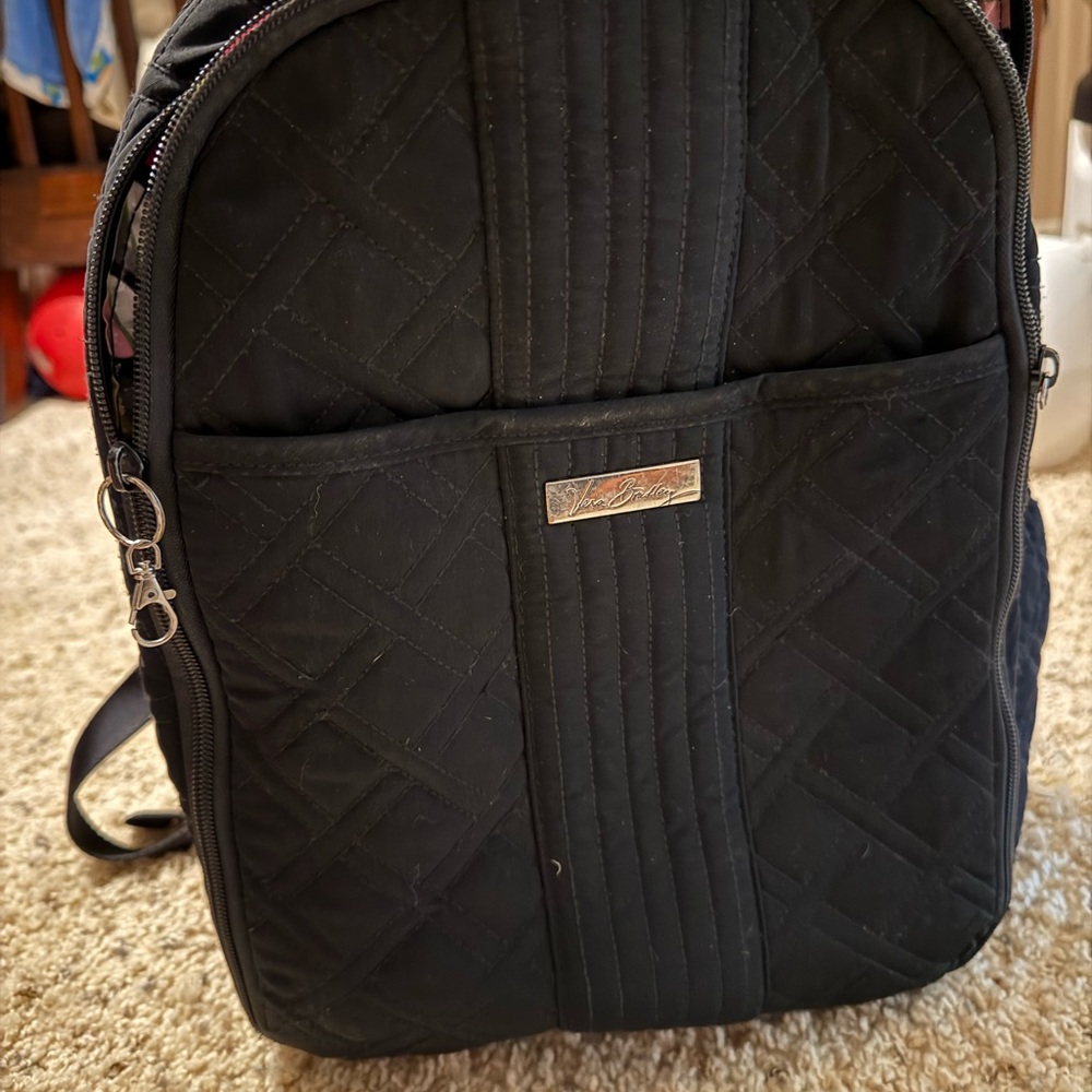Vera Bradley Black Quilted Backpack